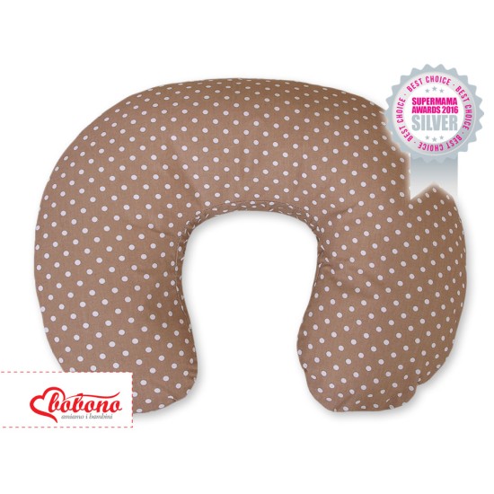 Μαξιλάρι Θηλασμού - Hanging hearts white dots on brown Μαξιλάρι Θηλασμού - Hanging hearts white dots on brown