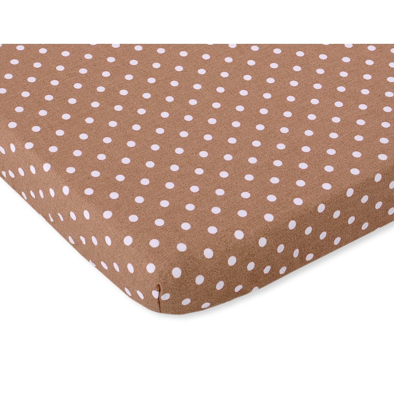 Sheet made of cotton 120x60cm white dots on brown