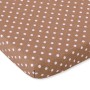 Sheet made of cotton 120x60cm white dots on brown