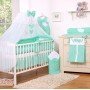 Σετ Προίκας Μωρού 5τμχ Με Κουνουπιέρα - Hanging Hearts white dots on mint