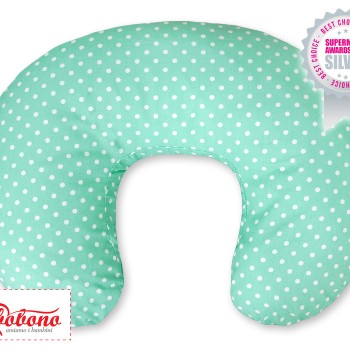 Μαξιλάρι Θηλασμού - Hanging hearts white dots on mint