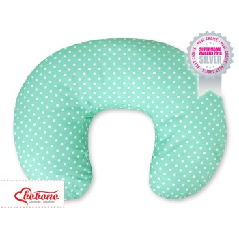 Μαξιλάρι Θηλασμού - Hanging hearts white dots on mint