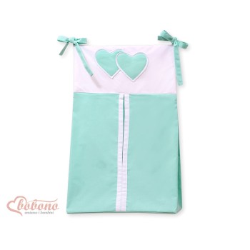 Diaper bag- Hanging Hearts mint