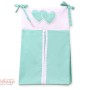 Diaper bag- Hanging Hearts mint