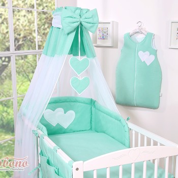 Κουνουπιέρα από chiffon - Hanging Hearts mint
