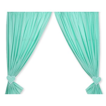 Κουρτίνες Βρεφικού Δωματίου - Hanging Hearts mint