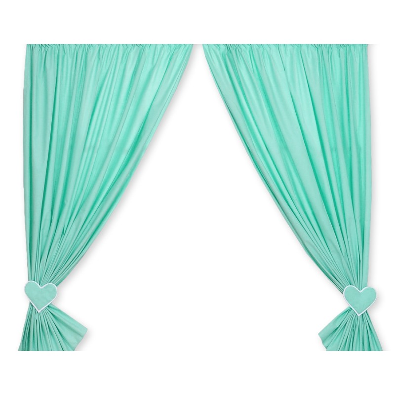 Κουρτίνες Βρεφικού Δωματίου - Hanging Hearts mint