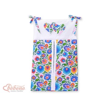 Diaper bag- Hanging hearts flower pattern