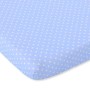 Sheet made of cotton 120x60cm white polka dots on blue