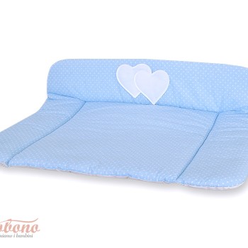 Κάλυμμα Αλλαξιέρας 80cm*70cm - Hanging Hearts white polka dots on blue