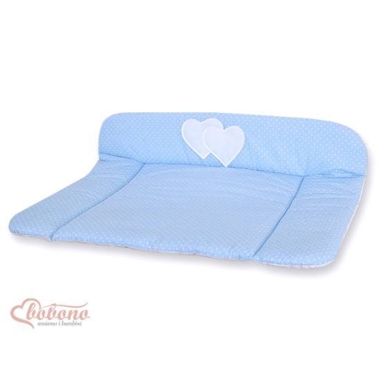 Κάλυμμα Αλλαξιέρας 80cm*70cm - Hanging Hearts white polka dots on blue Κάλυμμα Αλλαξιέρας 80cm*70cm - Hanging Hearts white polka dots on blue
