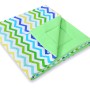 Double-sided teepee playmat- Chevron green-blue