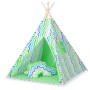 Teepee tent- Chevron green-blue