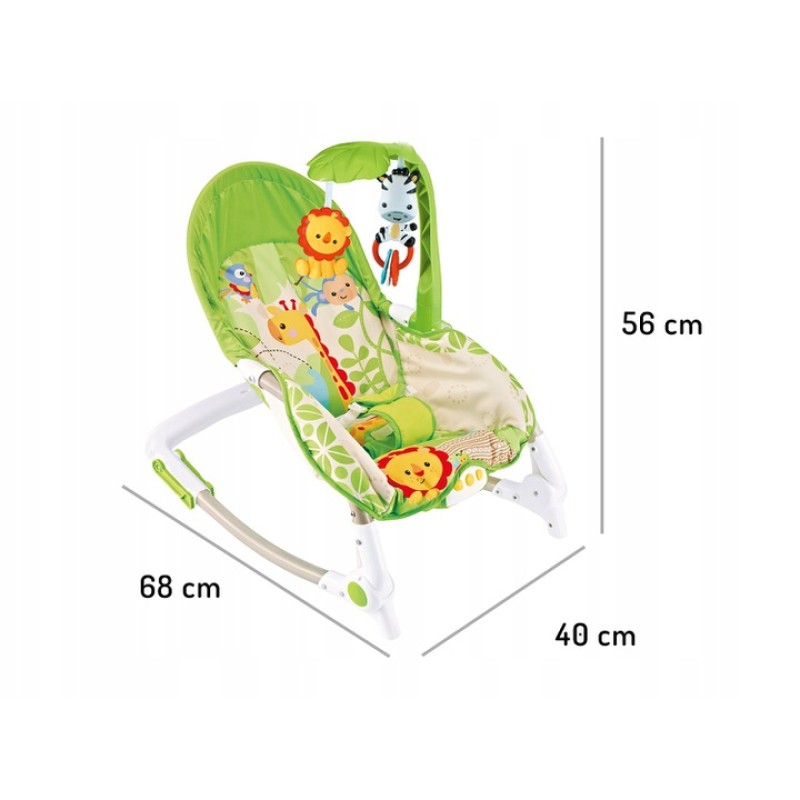 Bouncer rocker cradle with vibrations music ECOTOYS