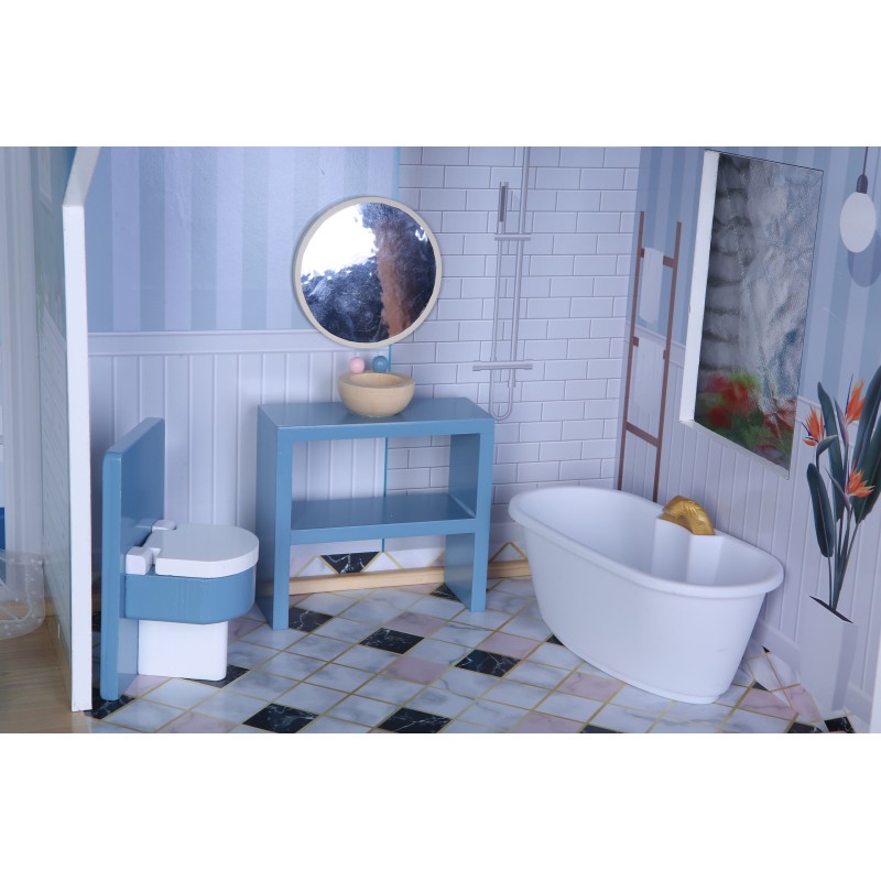 Παιδικό Κουκλόσπιτο Maya XXL Residence με 28 Αξεσουάρ ECOTOYS