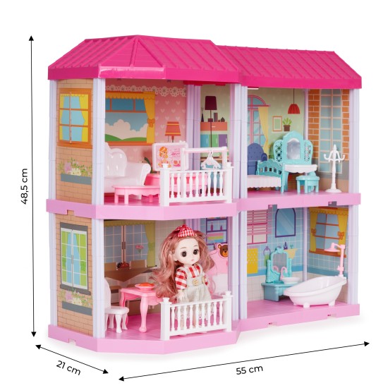 Κουκλόσπιτο Villa Fold με Φώτα Led - Ecotoys