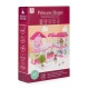 Dollhouse foldable furniture 2 dolls + LED lamps