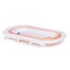 Baby bathtub Folding tourist bathtub with drain Ecotoys pink
