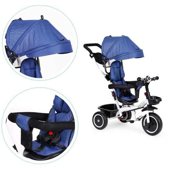 Tricycle with rotating seat 360 ECOTOYS blue Tricycle with rotating seat 360 ECOTOYS blue