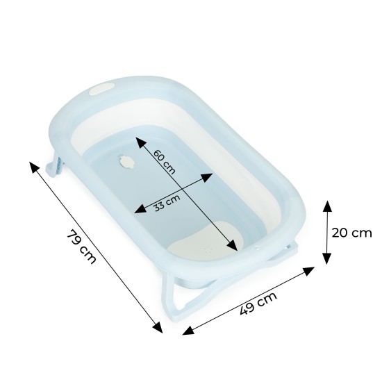 Childrens bathtub, foldable tourist bathtub with drain, gray Childrens bathtub, foldable tourist bathtub with drain, gray