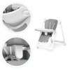Highchair feeding chair height adjustable eco-leather straps double tray dark gray ECOTOYS