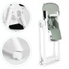 Highchair feeding chair height adjustable eco-leather straps double tray green ECOTOYS