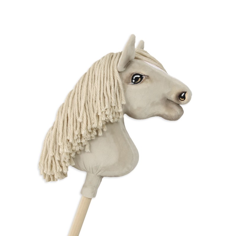 Άλογο Ιππασίας με Στικ - Hobby Horse Premium - cremello horse A4