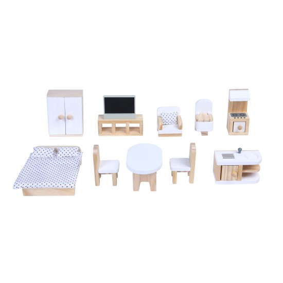 Dollhouse with furniture Residence Emma ECOTOYS Dollhouse with furniture Residence Emma ECOTOYS