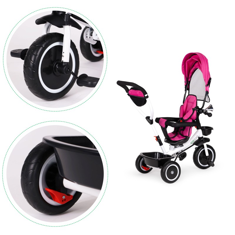 Tricycle with rotating seat 360 ECOTOYS pink