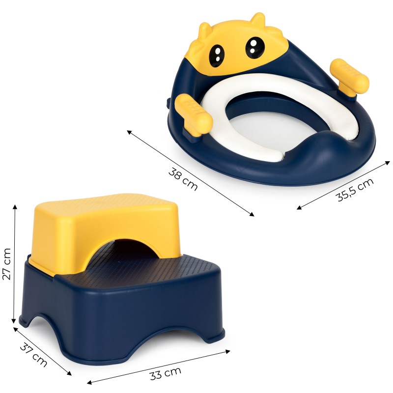 Toilet potty with steps and a platform for children