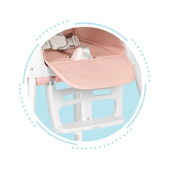 3-in-1 foldable childrens feeding chair ECOTOYS pink