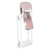 Highchair feeding chair height adjustable eco-leather straps double tray pink ECOTOYS