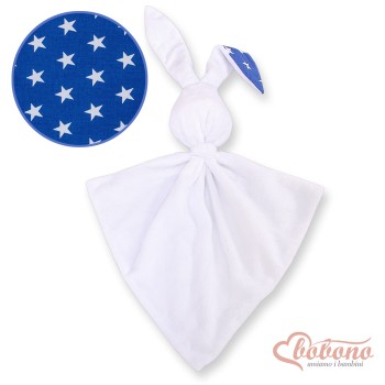 Cuddly rabbit double-sided- Navy blue stars