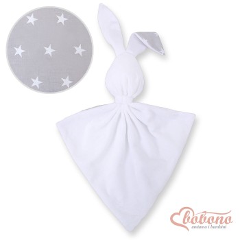 Cuddly rabbit double-sided- Gray stars