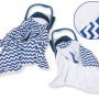 Double-sidead car seat blanket for babies - Chevron dark blue