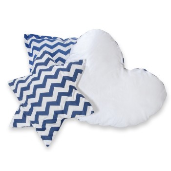 Διακοσμητικά Μαξιλάρια Σετ 3 τμχ - chevron dark blue