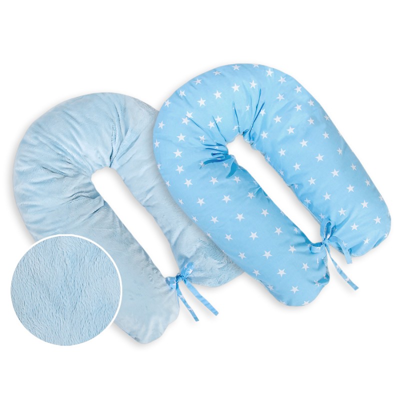 Μαξιλάρι Εγκυμοσύνης LONGER - double-sided-  Blue  stars