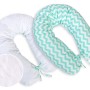 Μαξιλάρι Εγκυμοσύνης LONGER - double-sided- Chevron mint