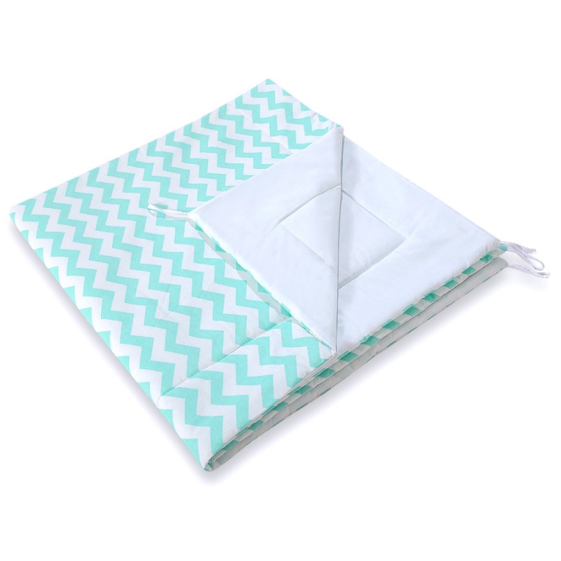Double-sided teepee playmat- Chevron mint