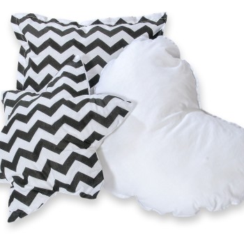 Διακοσμητικά Μαξιλάρια Σετ 3 τμχ - Chevron black