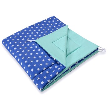 Double-sided teepee playmat- Stars navy blue