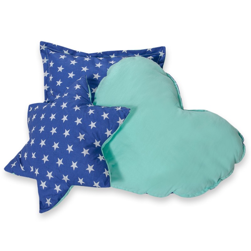 Διακοσμητικά Μαξιλάρια Σετ 3 τμχ - Navy blue stars