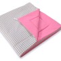 Double-sided teepee playmat- Grey checkered-pink