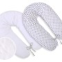 Μαξιλάρι Εγκυμοσύνης LONGER - double-sided- White with black dots