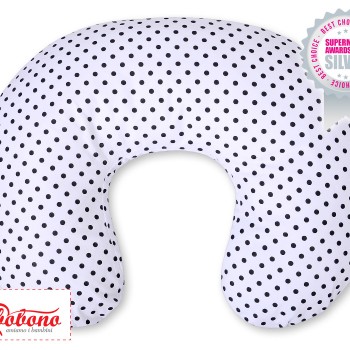 Μαξιλάρι Θηλασμού - Hanging hearts black dots on white