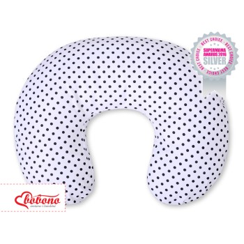 Μαξιλάρι Θηλασμού - Hanging hearts black dots on white