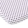 Sheet made of cotton 140x70cm white with black dots