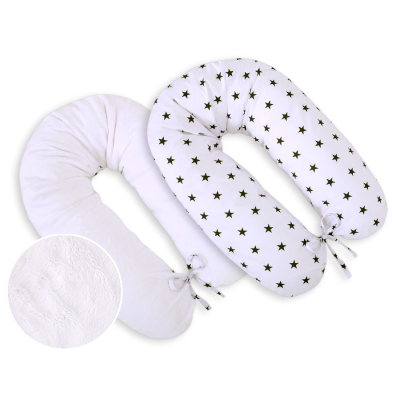 Μαξιλάρι Εγκυμοσύνης LONGER - double-sided- Black stars