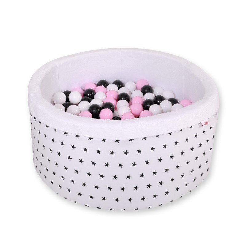 Μπαλοπισίνα minky με μπάλες - black Stars