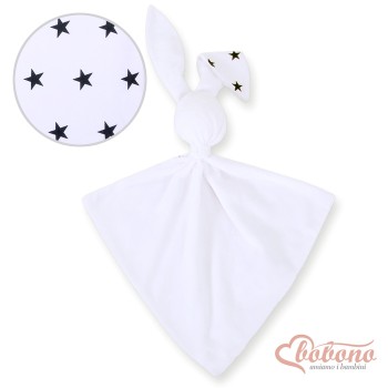 Cuddly rabbit double-sided- Black stars